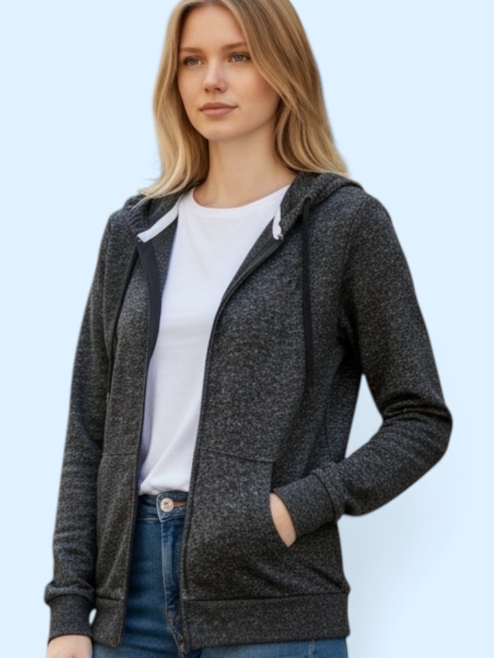 PINK Victoria's Secret Dark Charcoal Gray Hoodie. Super Soft. Sz. S. NWOT